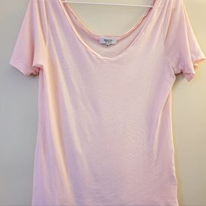 Aritzia Babaton Pink Cotton Tee